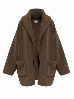 Koolaburra Oversized Teddy Jacket in Brown